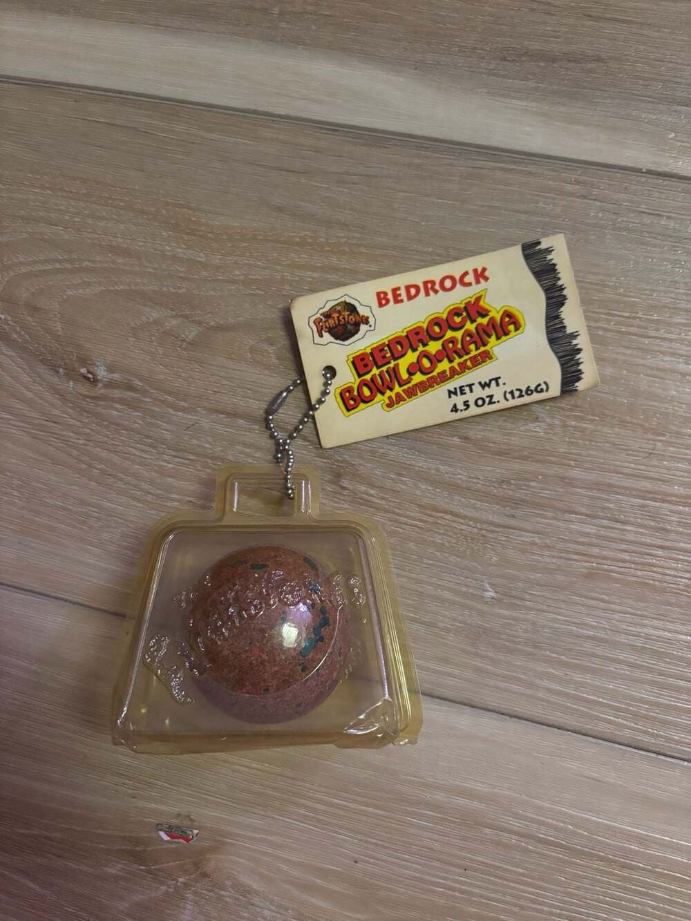 1993 The Flintstones Bedrock Bowl-O-Rama Jawbreaker with Tag